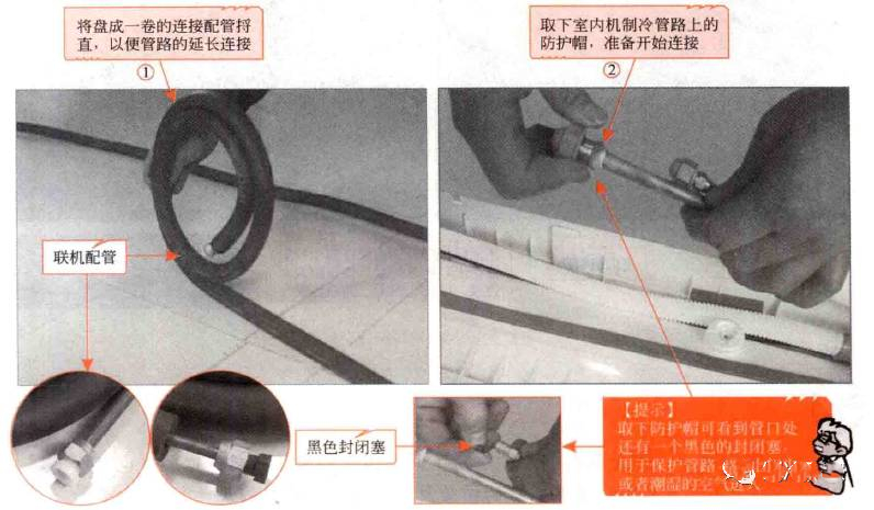 看呆鸡哥师傅图解挂壁室内机的安装步骤与方法，呆鸡哥安装维修平台