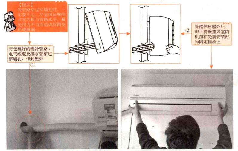 看呆鸡哥师傅图解挂壁室内机的安装步骤与方法，呆鸡哥安装维修平台