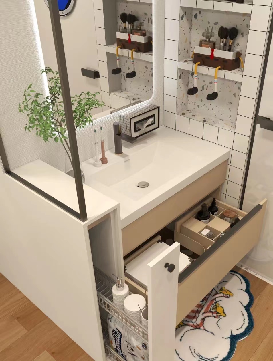 浴室柜的安装方法，注意事项也得知道，呆鸡哥安装维修平台