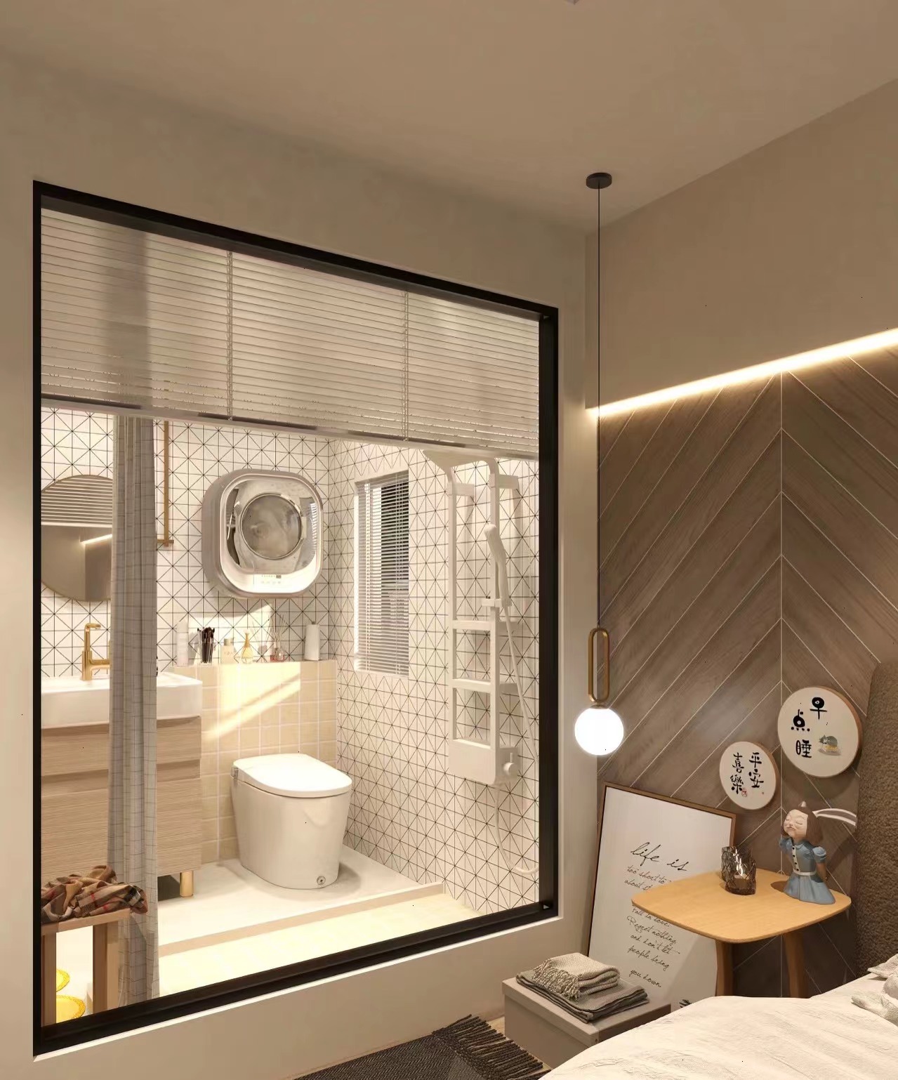 家里的主卧安装卫生间如何选择最好的设计？