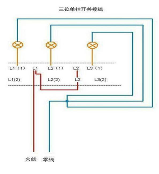 三开单控开关的接线方法是什么样的？，呆鸡哥安装维修平台