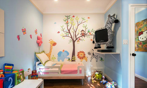 儿童墙面绘画装饰，给宝宝一个美好的童年印象，呆鸡哥安装维修平台